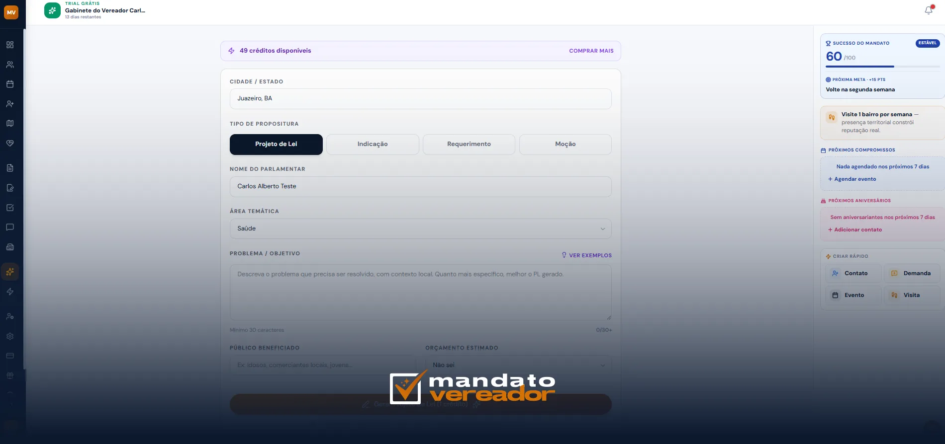 Gerador de PL com IA