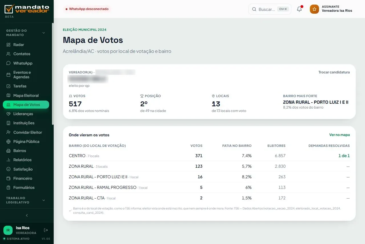 Mapa de Votos 2024